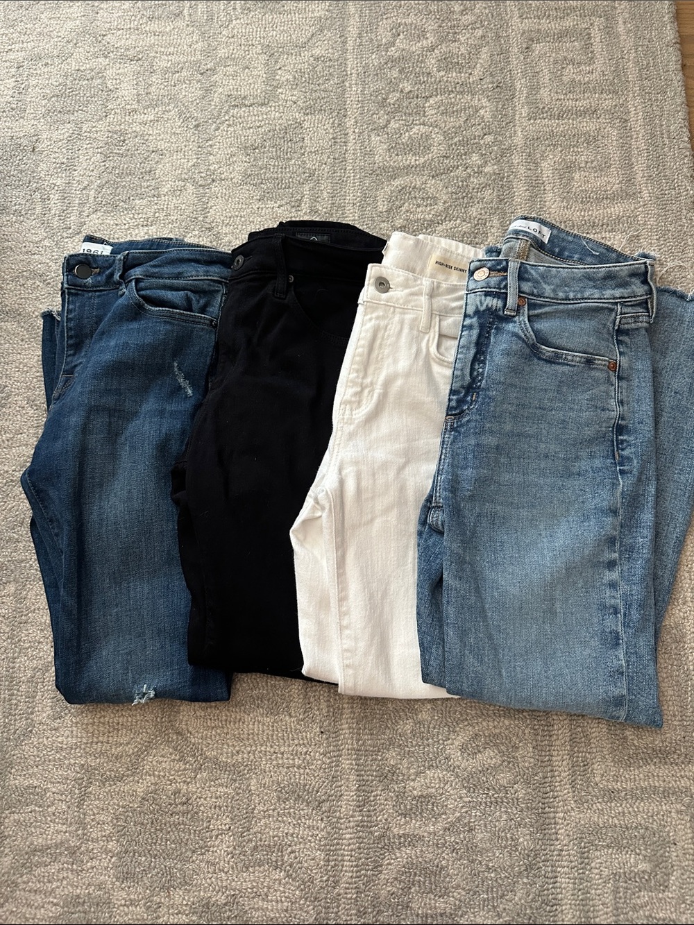 Bundle (4x) of AG Jeans, Pilcro, DL1961, & LOFT Jeans | 26